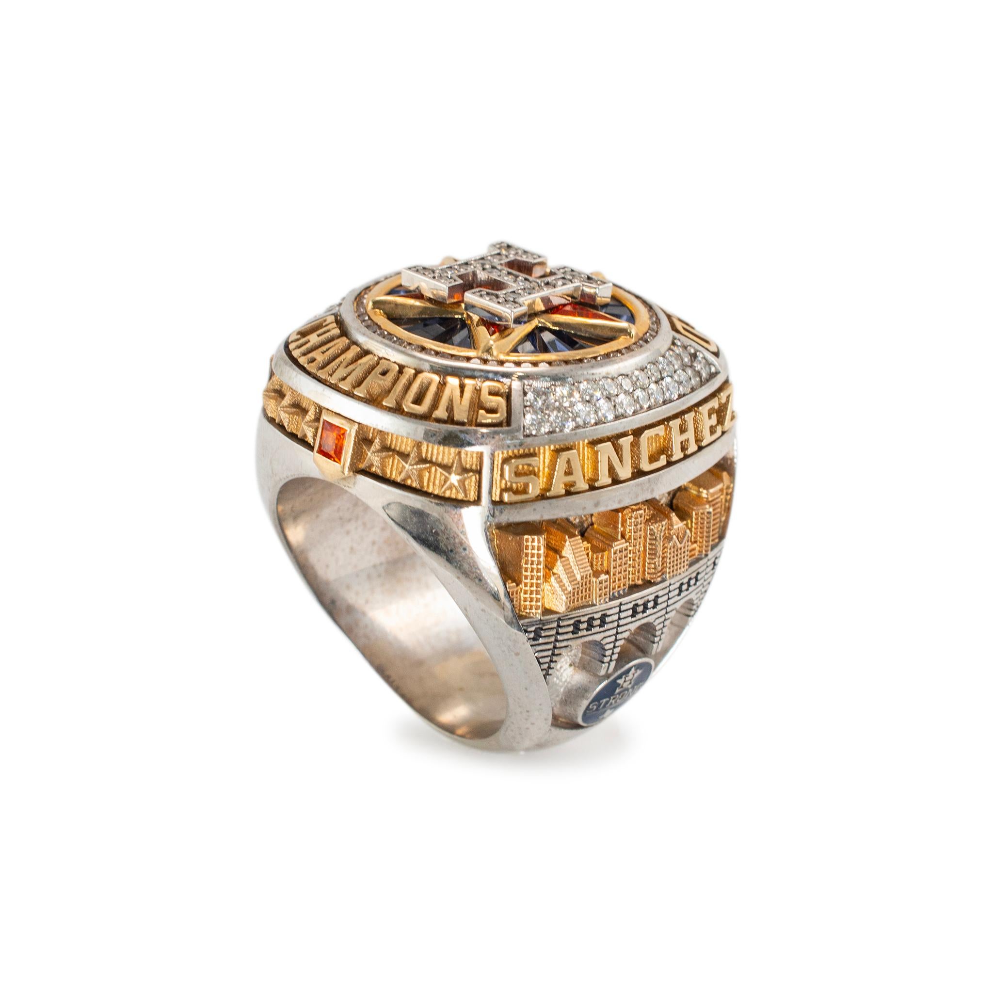 Femenino o masculino Astros 2017 Campeonato de la Serie Mundial Edición Limitada #97 de 112 Anillo de Cóctel en venta