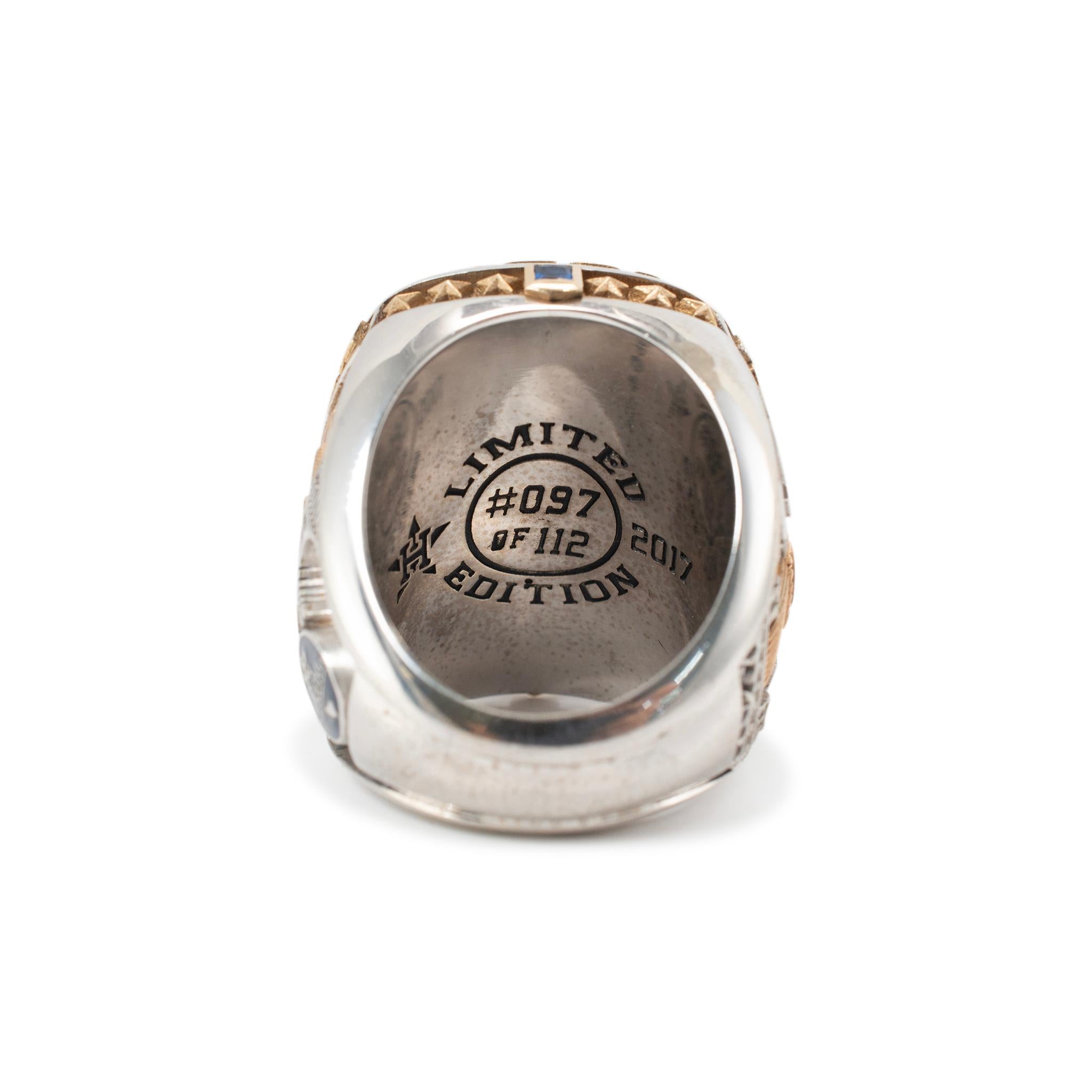 Astros 2017 Campeonato de la Serie Mundial Edición Limitada #97 de 112 Anillo de Cóctel en venta 1