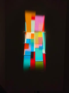 „Color Bar“ Mixed Media-Leuchte Installation 36 x 24 Zoll von astrothebaptist