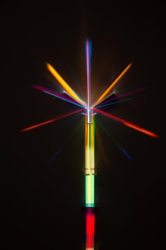 "Garden of Hues #4" Mixed Media Light Installation 48 x 24 in by astrothebaptist