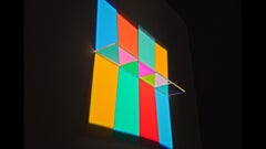 "Introduction" Mixed Media Light Installation 30" x 30" in by astrothebaptist