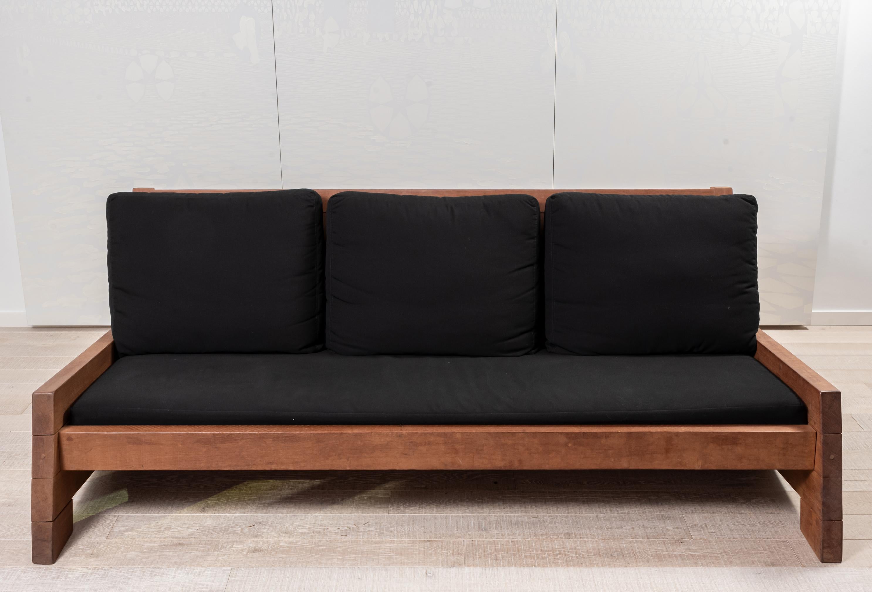 The Asturias sofa is a clean statement to any space.
Carlos Motta designed this line of furniture using reclaimed and post •demolition wood.
• Base structure made of Itauba Preta wood
• Suitable for both indoors and outdoors.