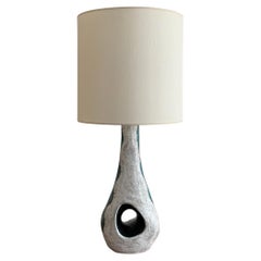 Asymetric Ceramic Lamp Vallauris France 1950 Unique Signed
