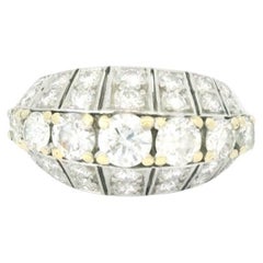 Anillo de diamantes asimétrico circa 1980 (diamante aprox. 2,30 quilates)