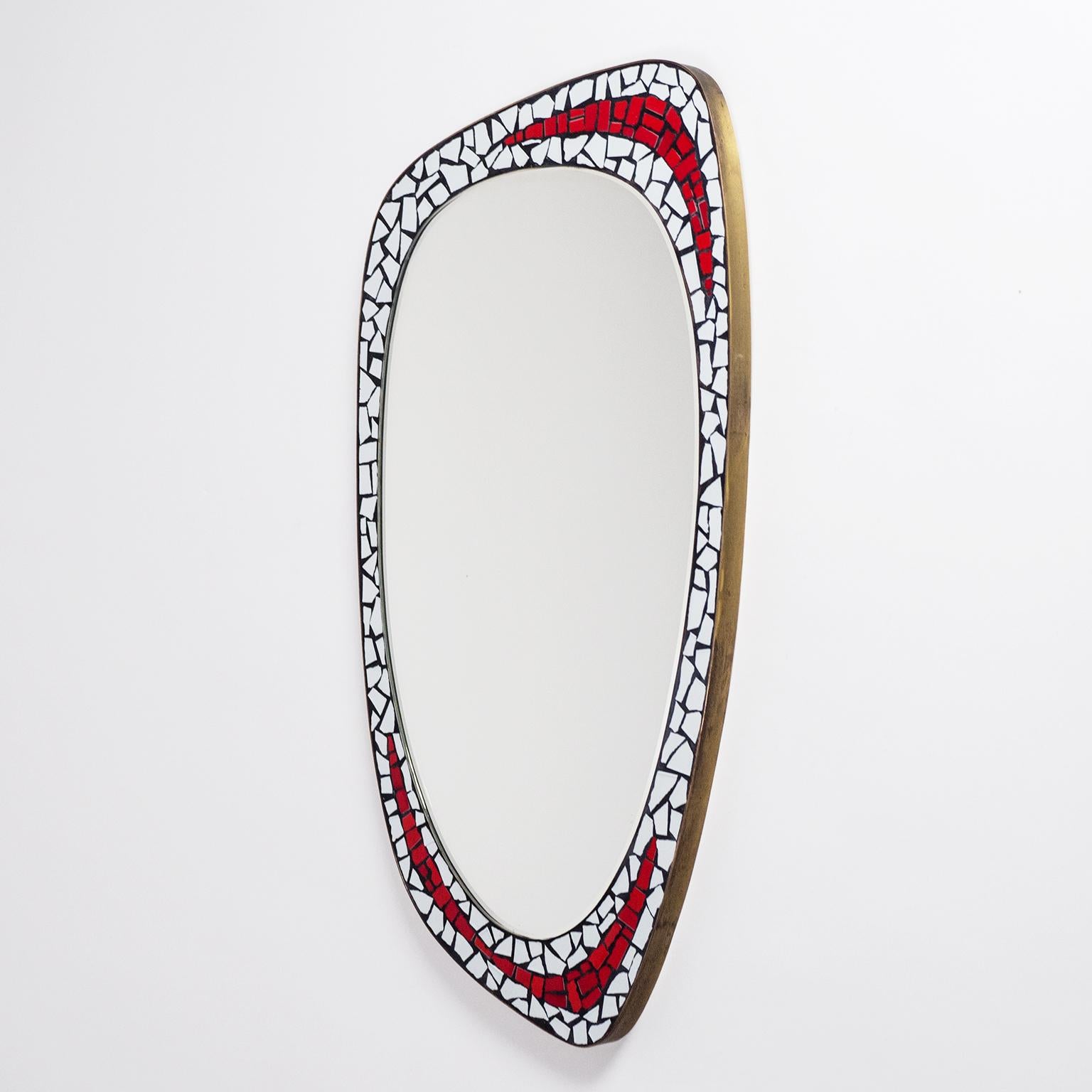 Asymetric Mosaic Mirror, 1950s For Sale 2