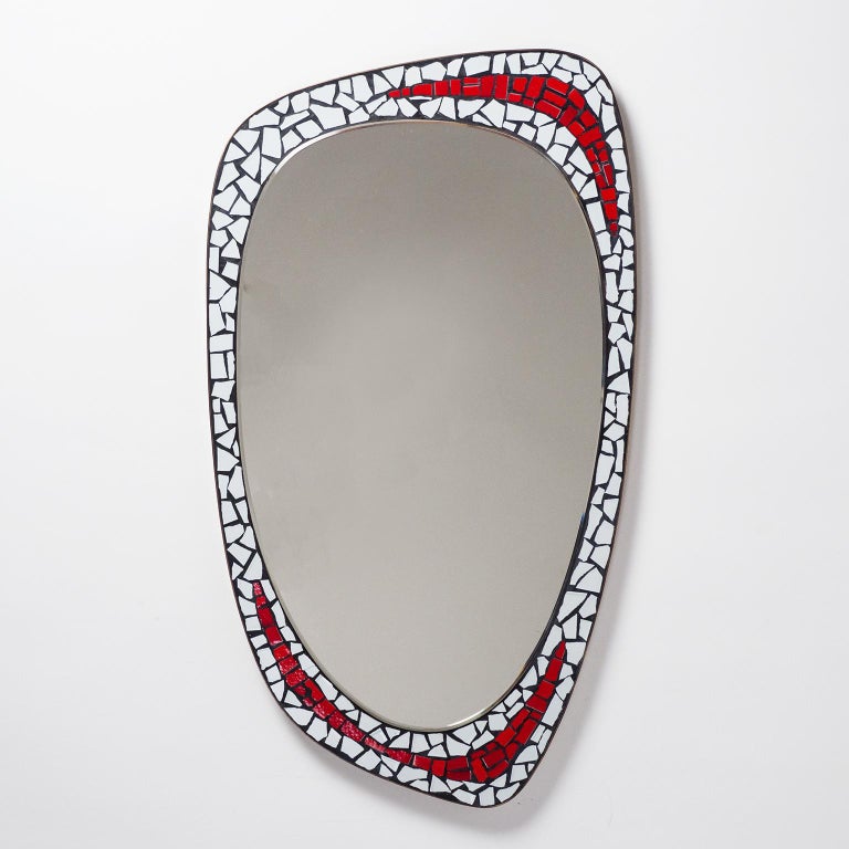 Asymetric Mosaic Mirror, 1950s For Sale 4