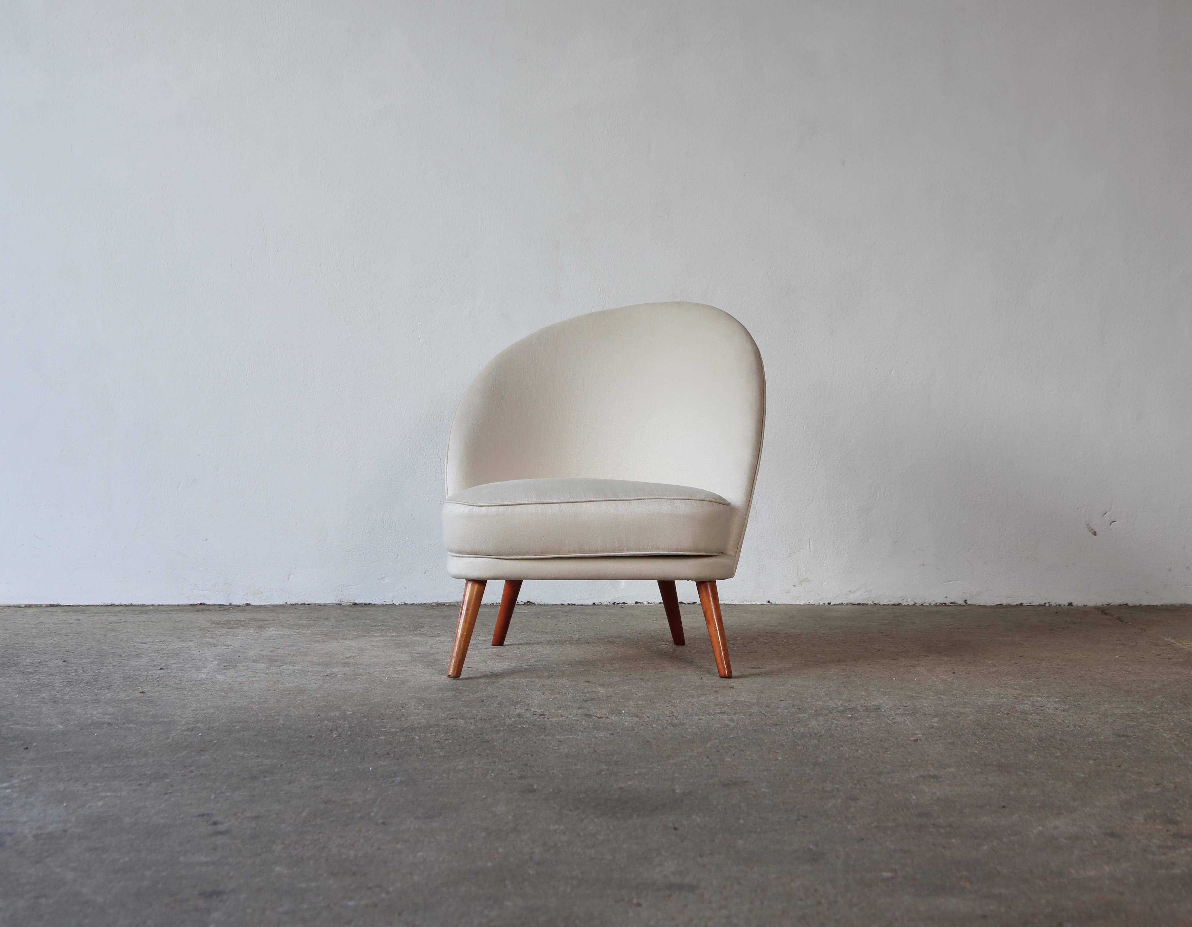 Mid-Century Modern Asymmetric Chair Attributed to Arne Norell, Sweden, 1950s For Sale