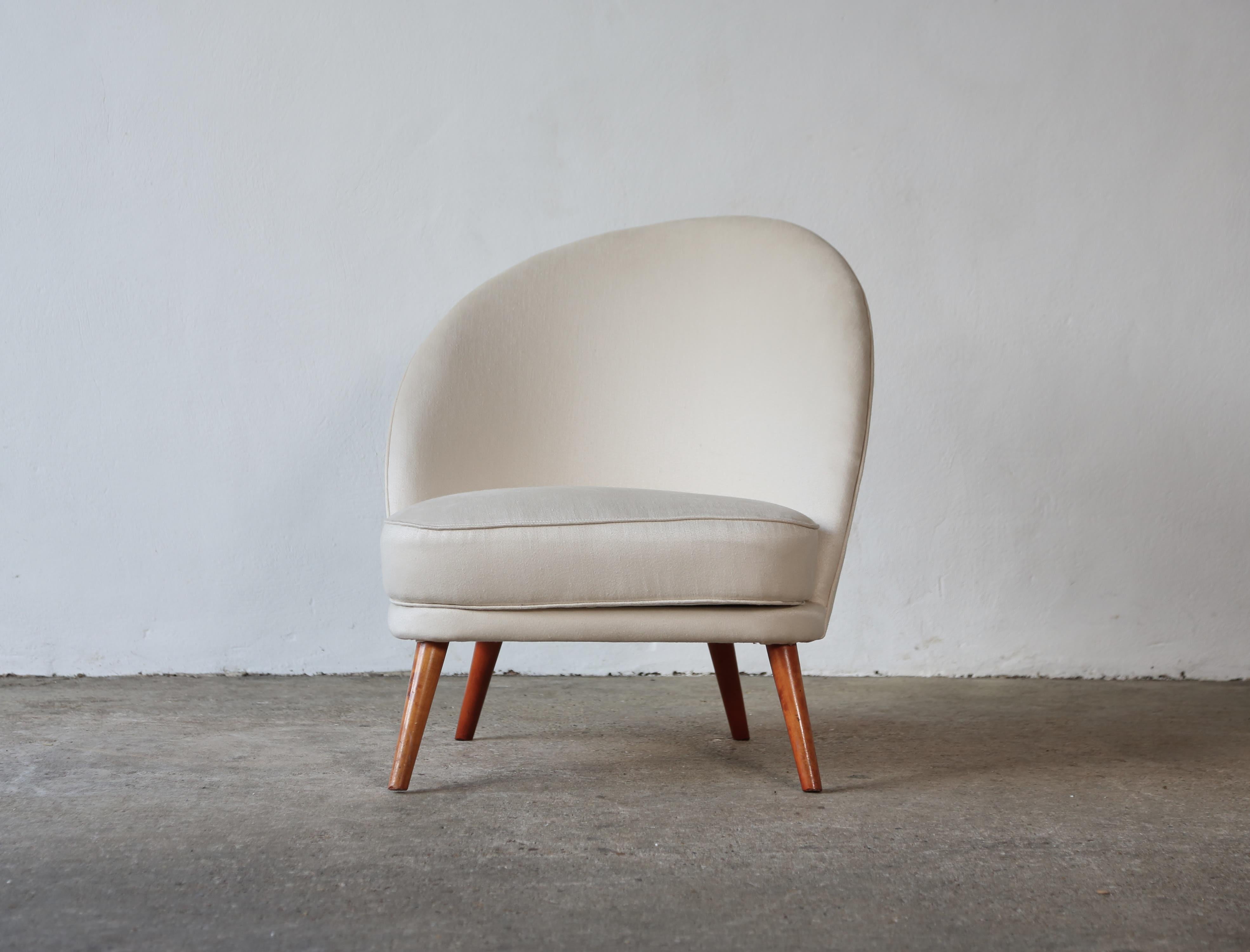 Swedish Asymmetric Chair Attributed to Arne Norell, Sweden, 1950s For Sale