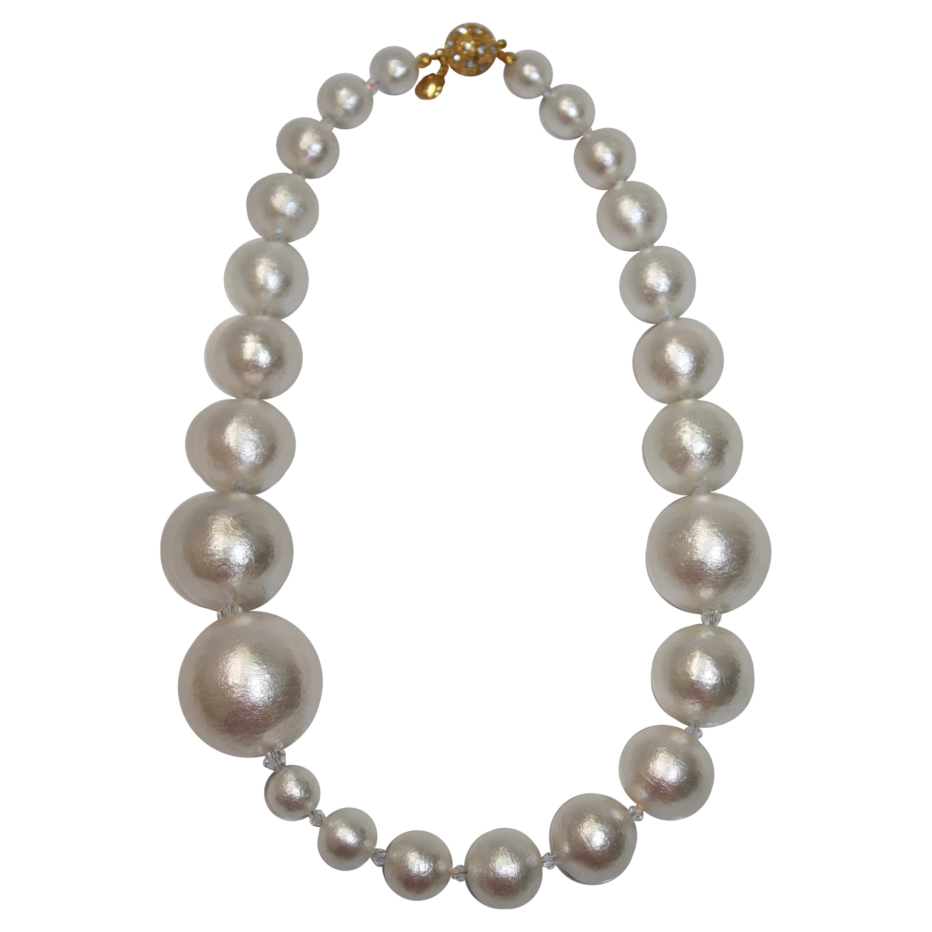 Asymmetric Compressed Cotton Pearl strand
