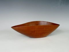 Asymmetric Digsmed Denmark Turned Teak Wood Bowl