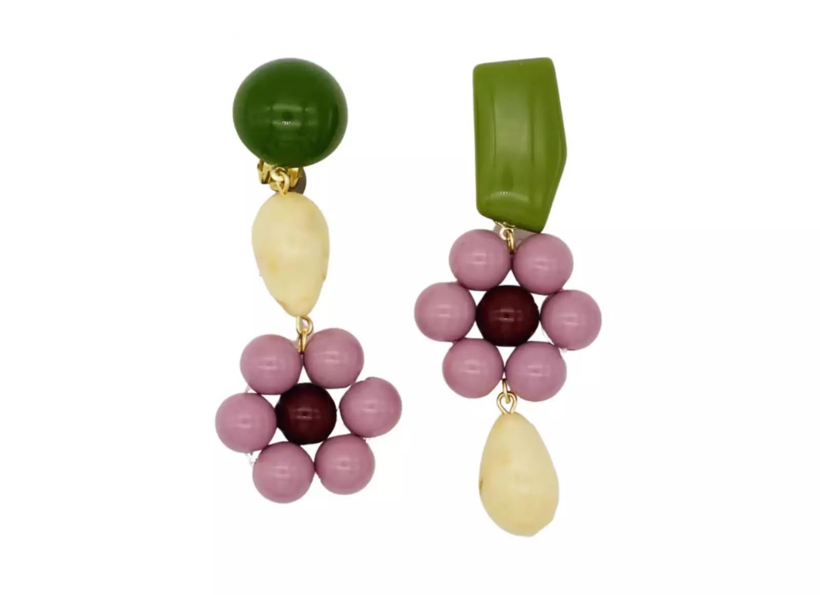 Orecchini a clip asimmetrici con pendente Greene & Greene & Greene & Greene in vendita 5