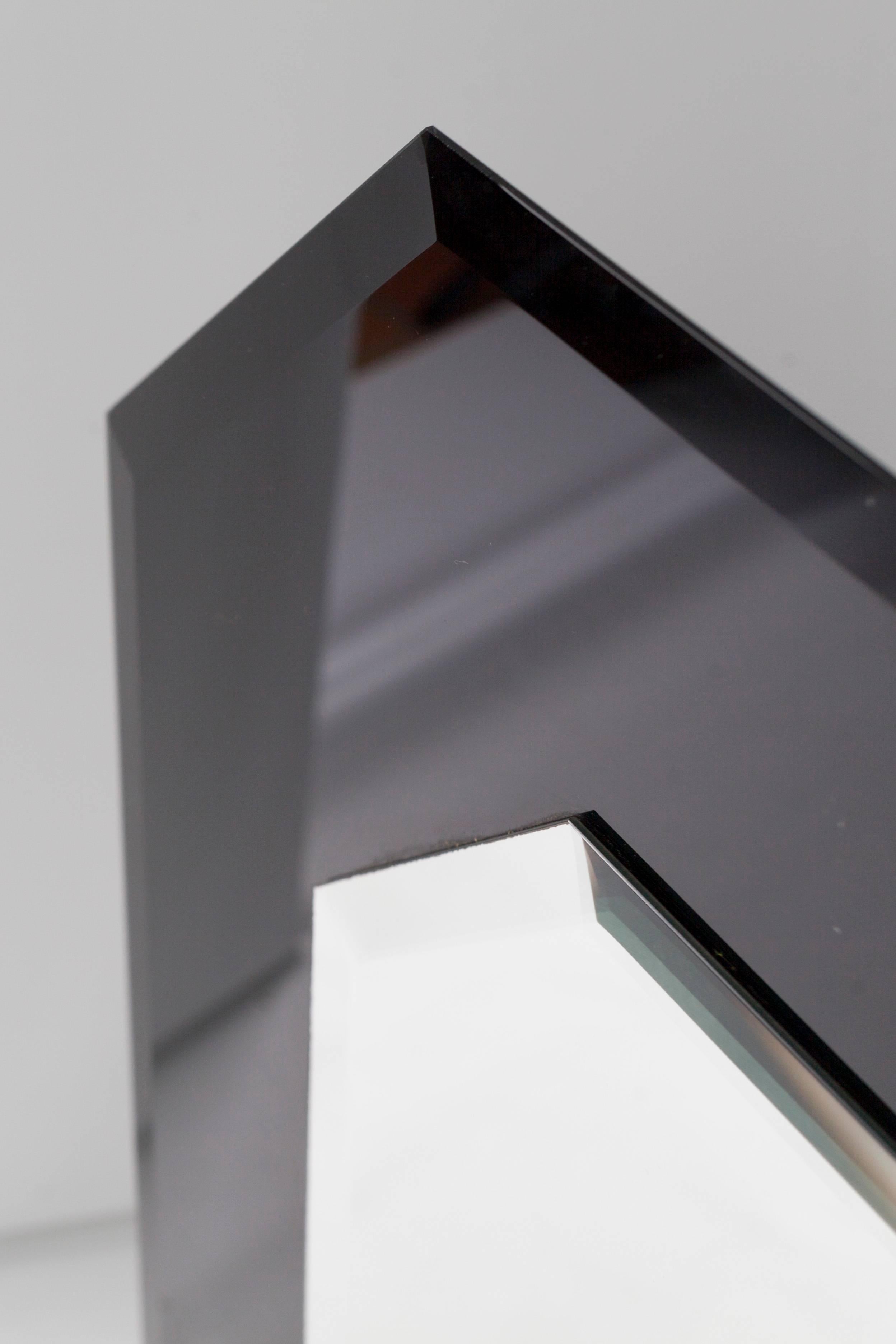 20th Century Asymmetric Glass Wall Mirror