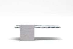 Asymmetric Marble Table with an Off-Centered Leg