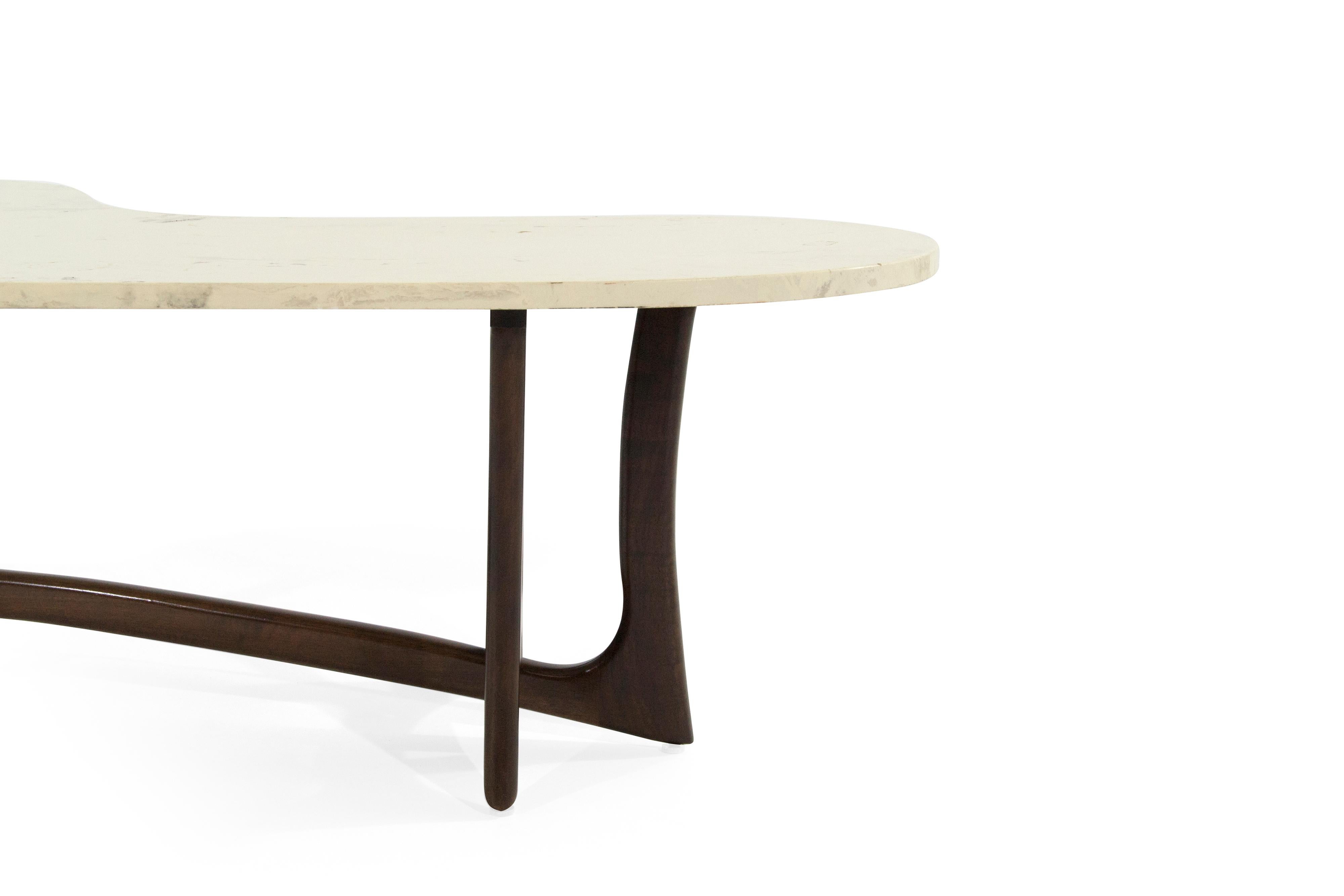 20th Century Asymmetric Marble-Top Coffee Table by Adrian Pearsall