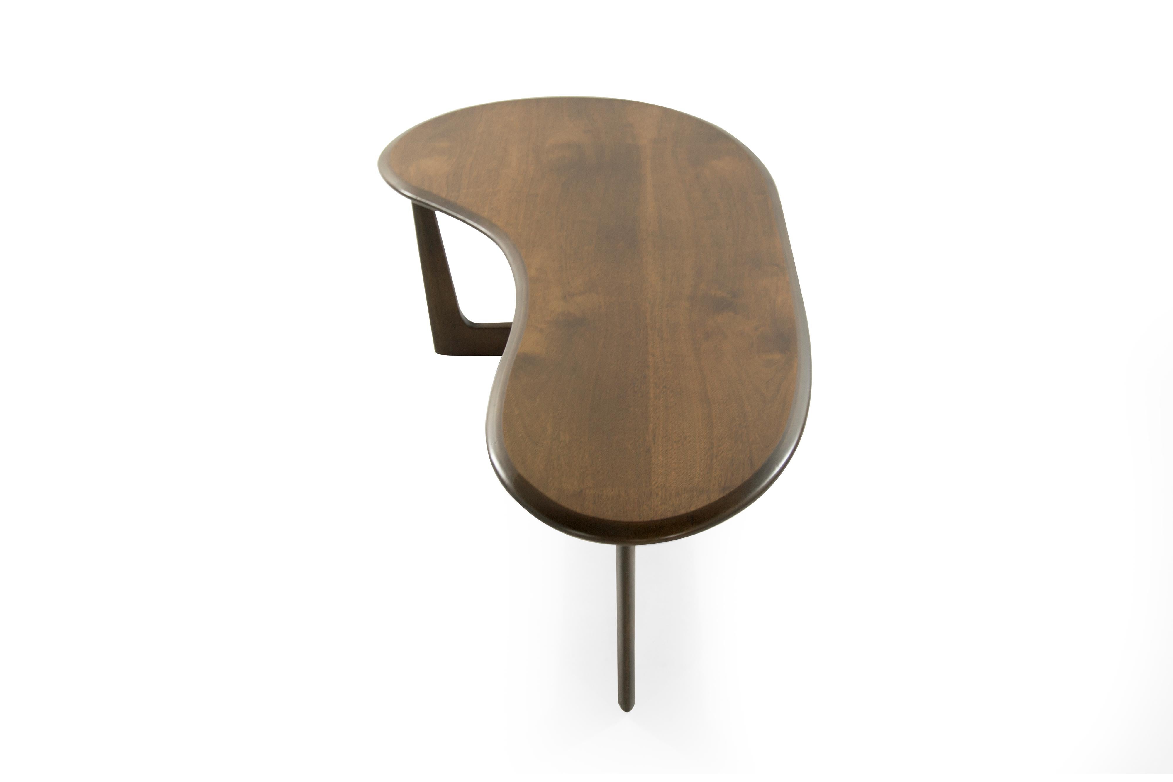 American Asymmetric Mid-Century Modern Walnut Coffee Table