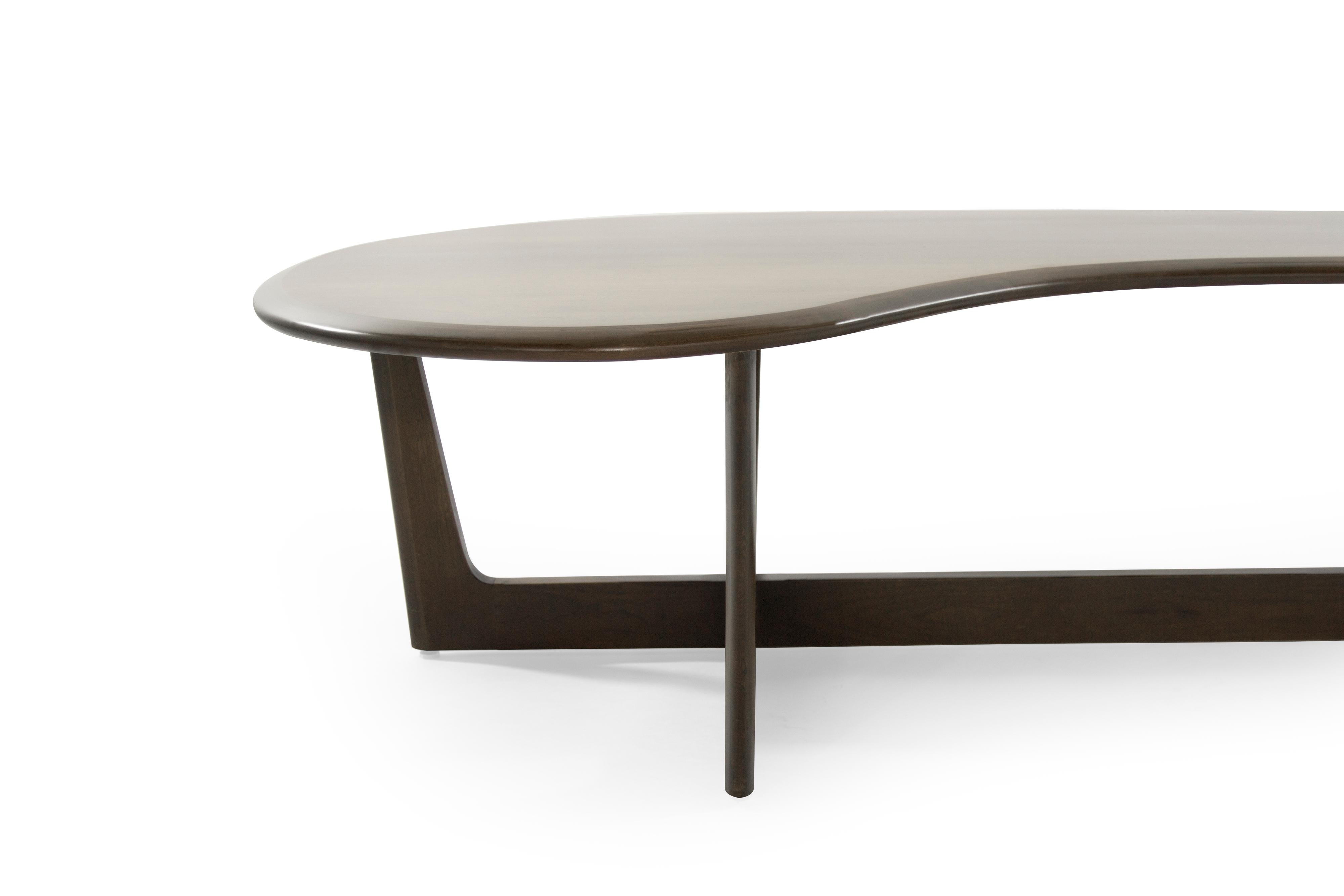 Asymmetric Mid-Century Modern Walnut Coffee Table 1
