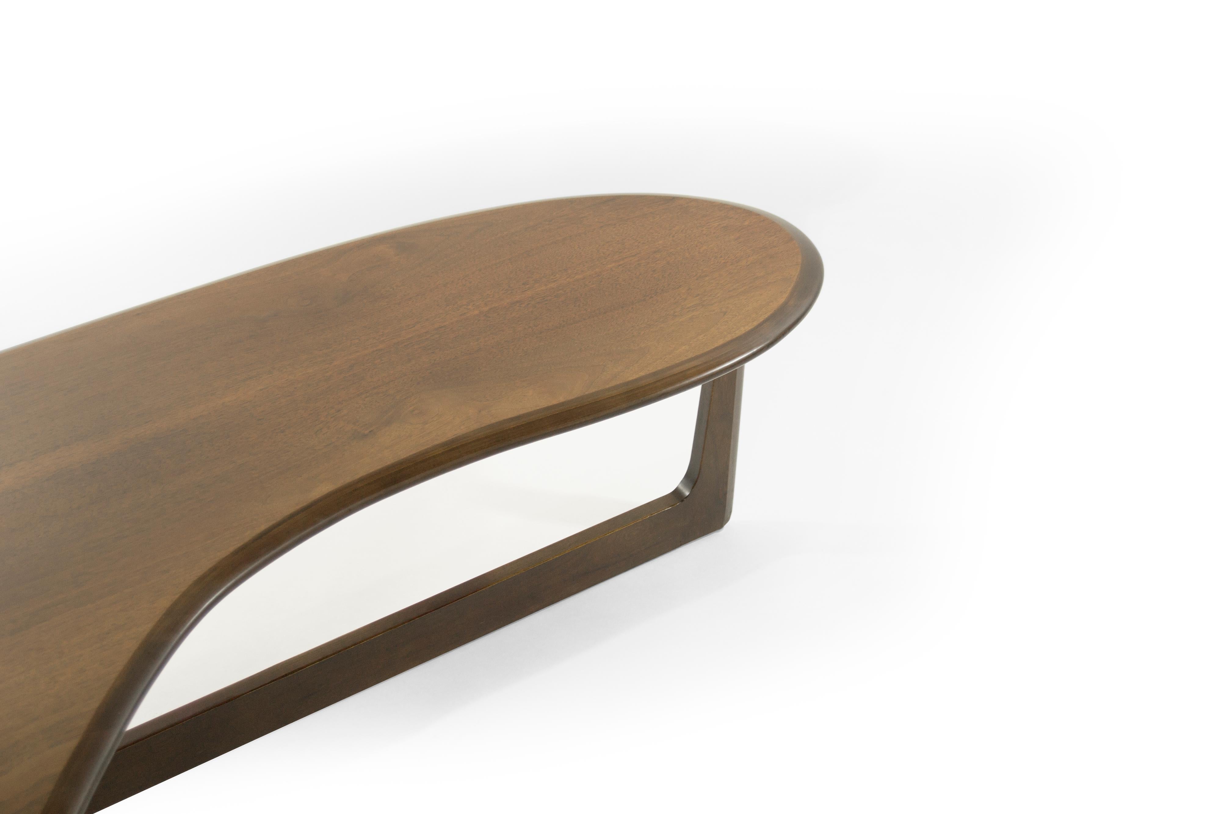 Asymmetric Mid-Century Modern Walnut Coffee Table 2