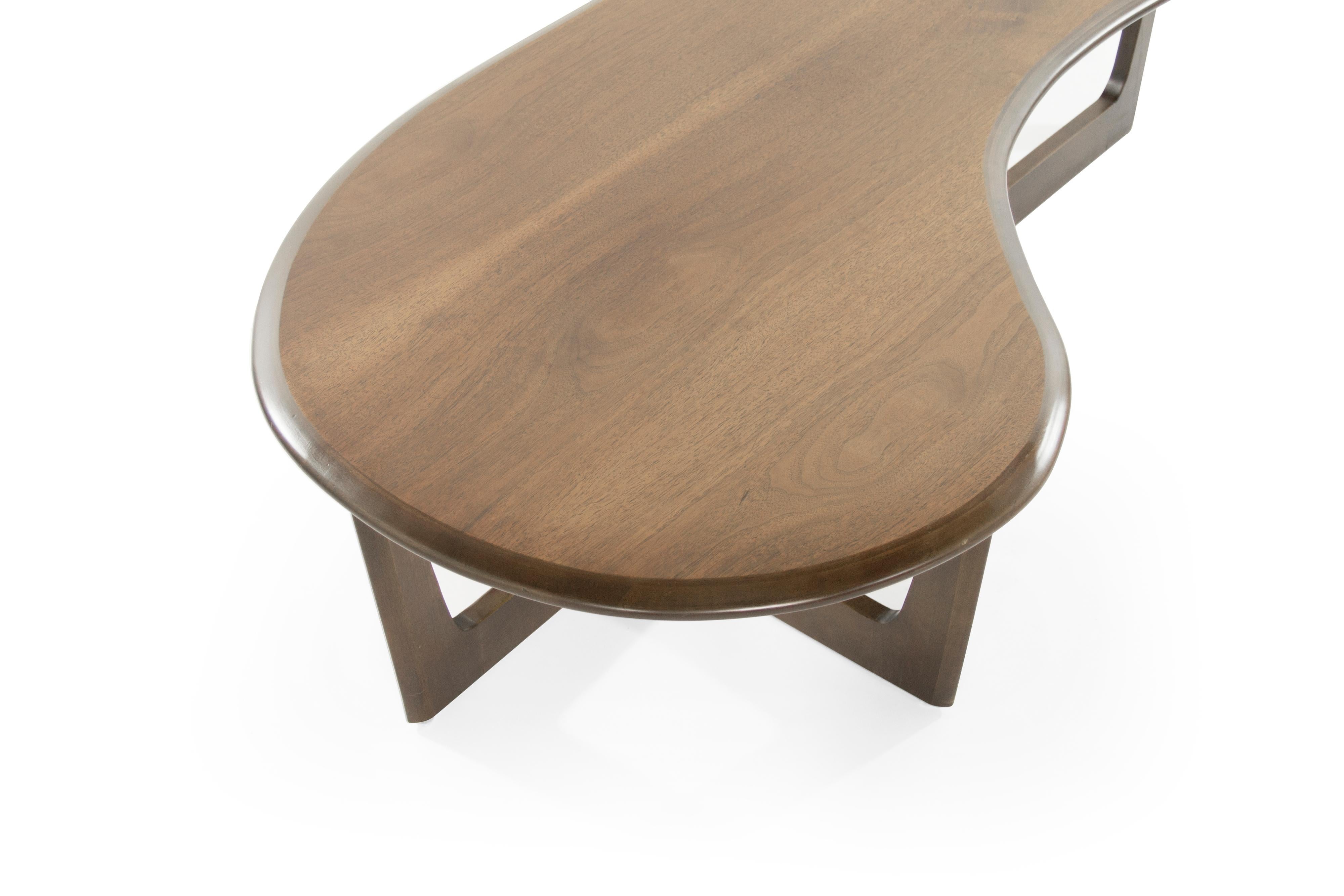 Asymmetric Mid-Century Modern Walnut Coffee Table 3