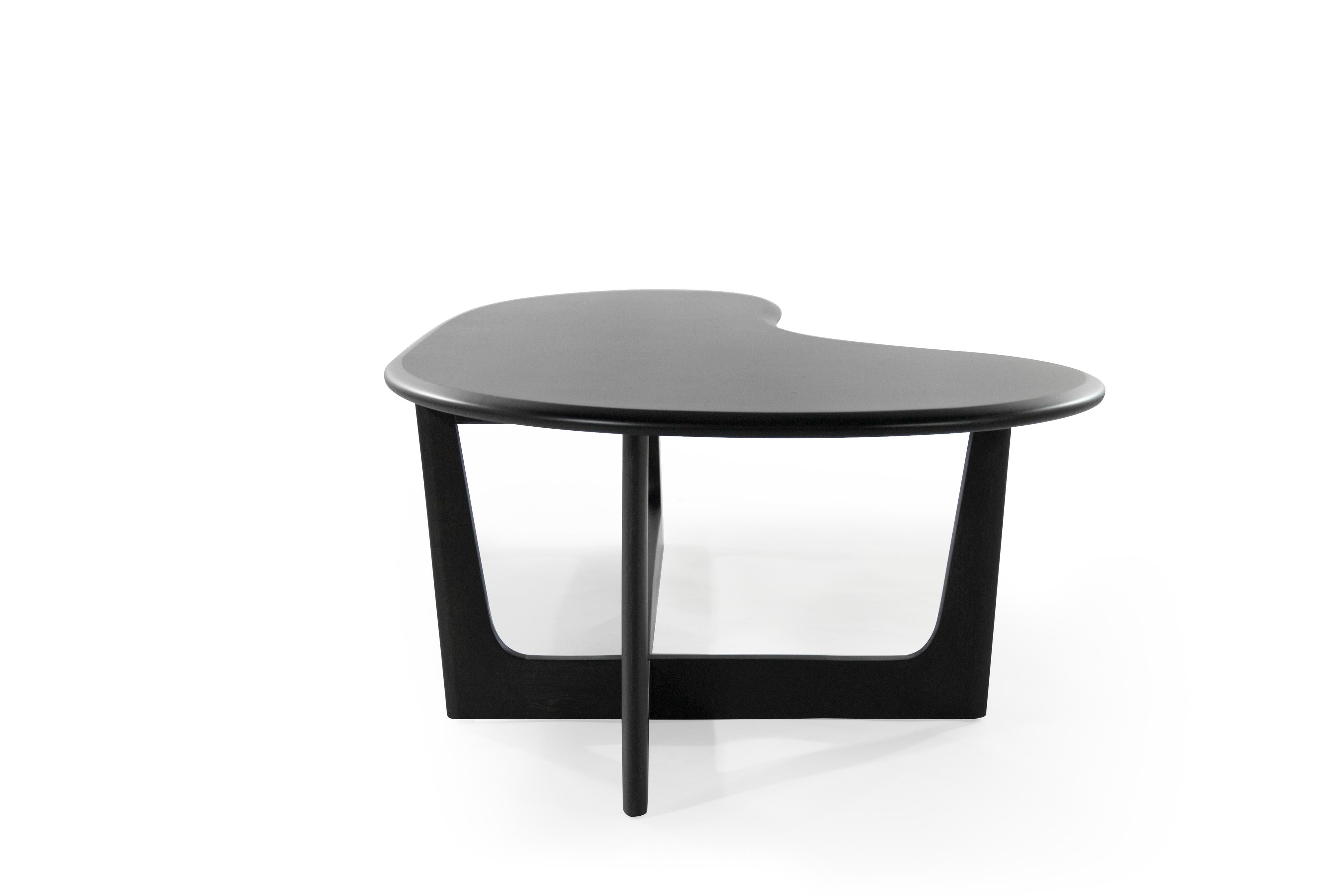 American Asymmetric Mid-Century Modern Walnut Coffee Table