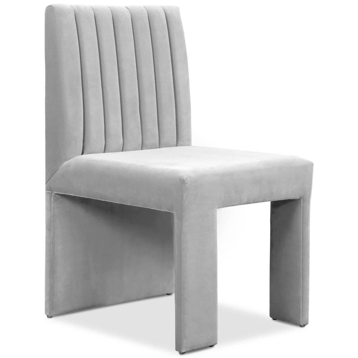 Asymmetric Modern Style St. Martin Dining Chair Lush Velvet Upholstery 7 colors For Sale 9