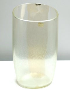 Vase aus Murano-Glas mit eingegossenem Gold von Barbini, Italien, asymmetrisch