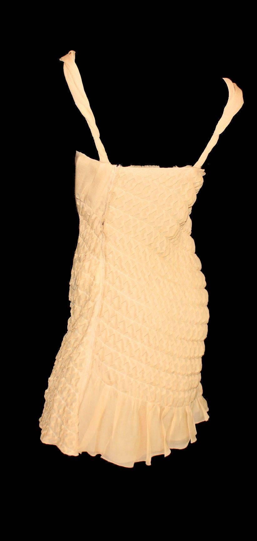 Asymmetric Prada 3D Draped Chiffon Silk Fairy Dress In New Condition In Switzerland, CH