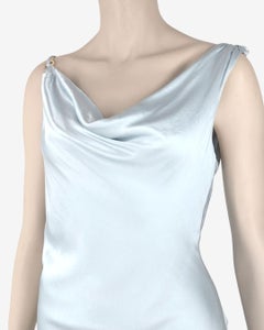 Asymmetric Silk Light Blue D&G Dolce & Gabbana Dress