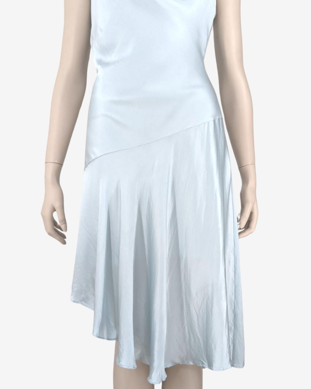 Women's Asymmetric Silk Light Blue D&G Dolce & Gabbana Dress