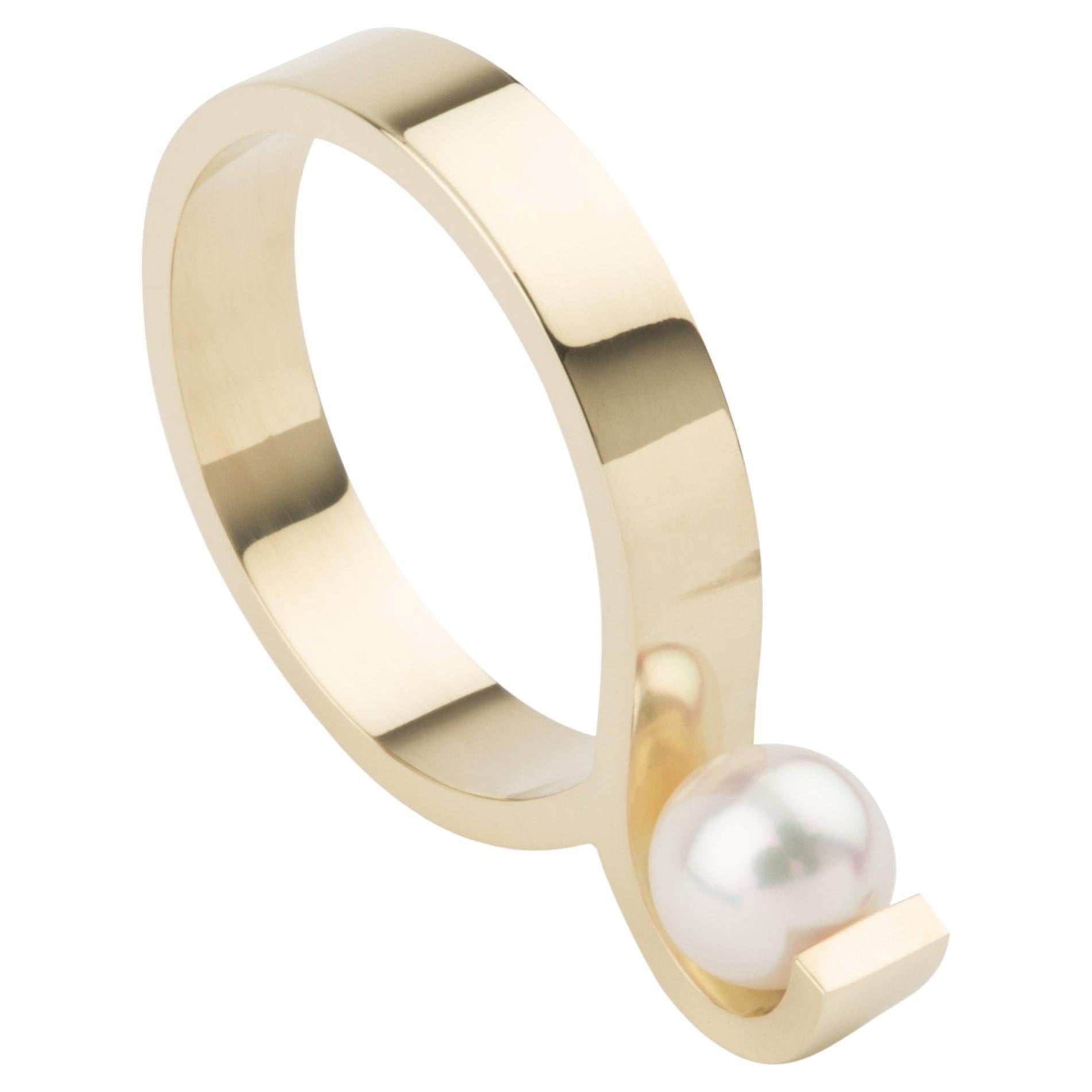 Asymmetric brown diamond ring by Manon ter Hogt, 14k Gold, statement, 0