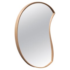 Asymmetric Wood Mirror, Organic Moon Wall Mirror by Soo Joo