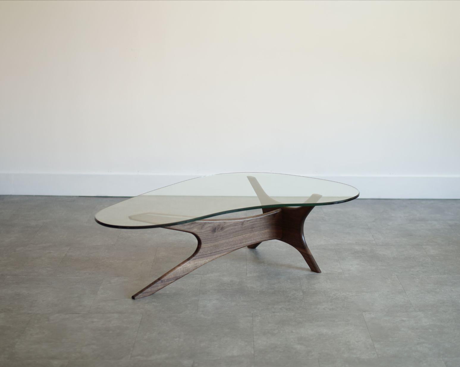 American Asymmetrical Adrian Pearsall for Craft Associates Walnut Coffee Table, C. 1950s For Sale