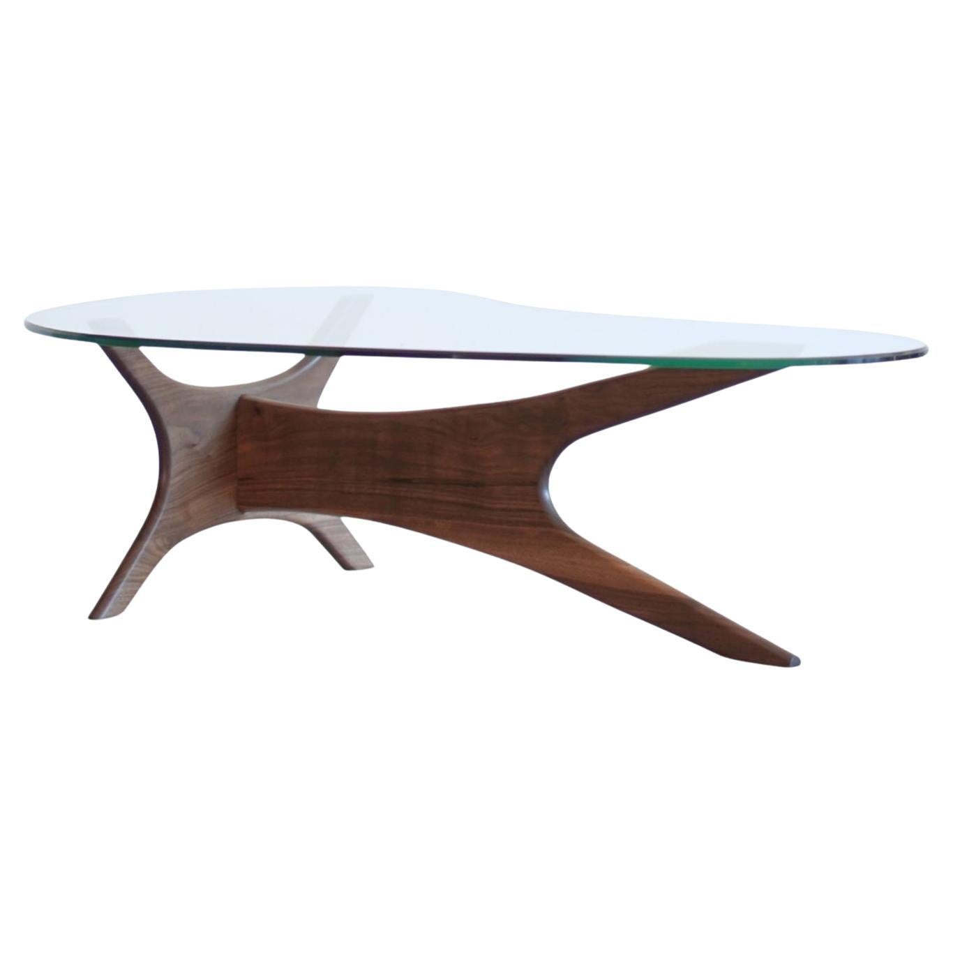 Asymmetrical Adrian Pearsall for Craft Associates Walnut Coffee Table, C. 1950s For Sale