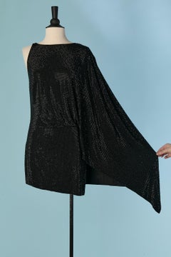 Abito da cocktail asimmetrico nero con cristalli ALEXANDRE VAUTHIER