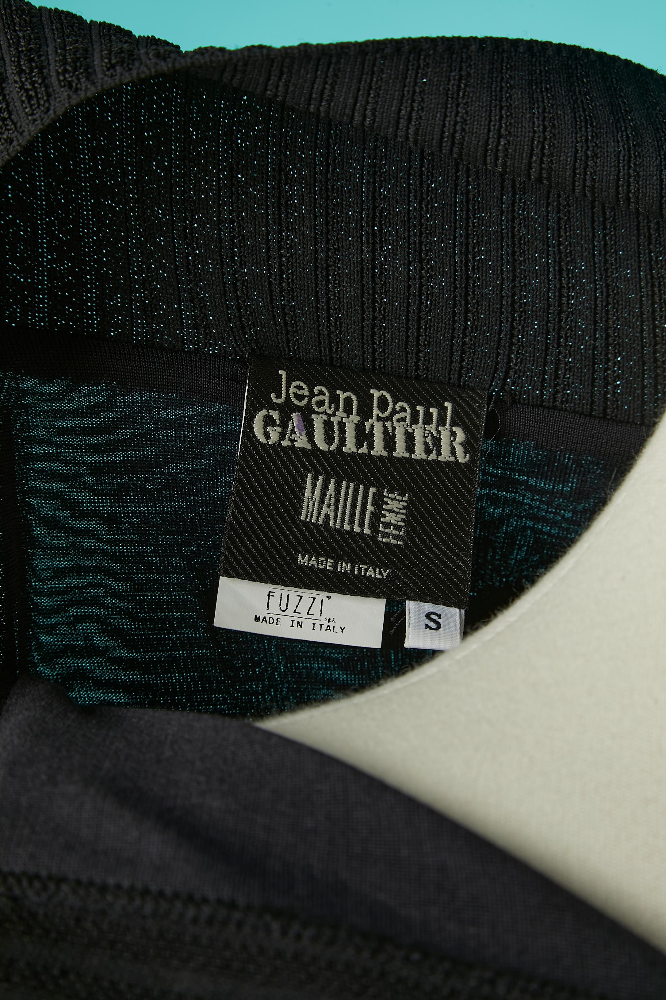 Asymmetrical  black rayon jersey jacket   Jean-Paul Gaultier Maille Femme  For Sale 2