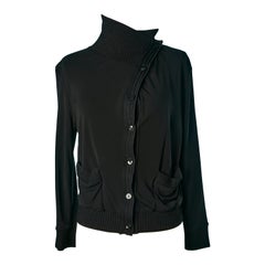 Asimmetrico  giacca in jersey di rayon nero   Jean Paul Gaultier Maille Donna