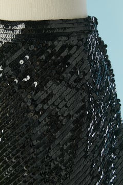 Asymmetrical black sequin skirt KRIZIA