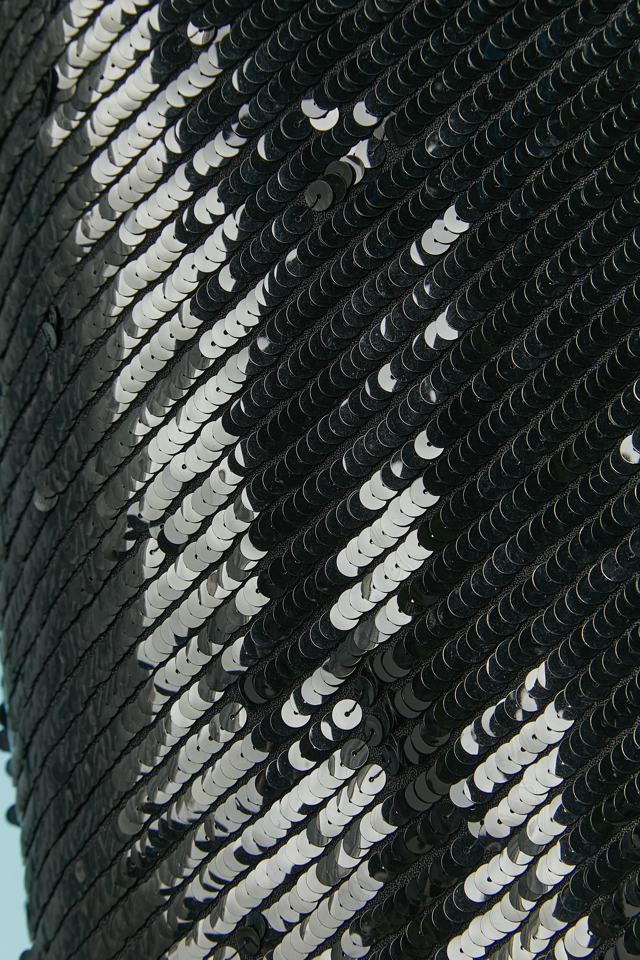Black Asymmetrical black sequin skirt KRIZIA For Sale
