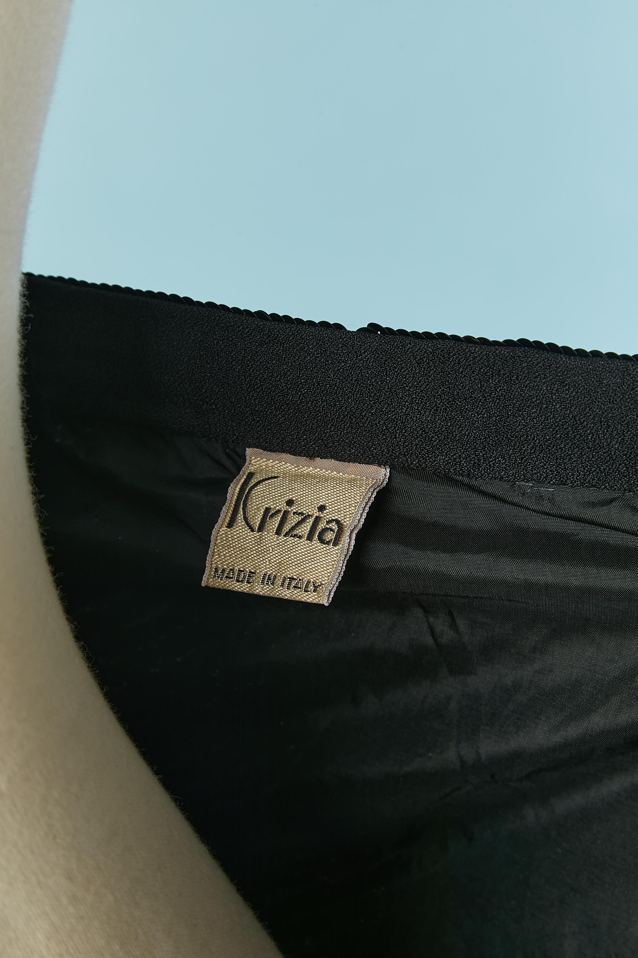 Asymmetrical black sequin skirt KRIZIA For Sale 1