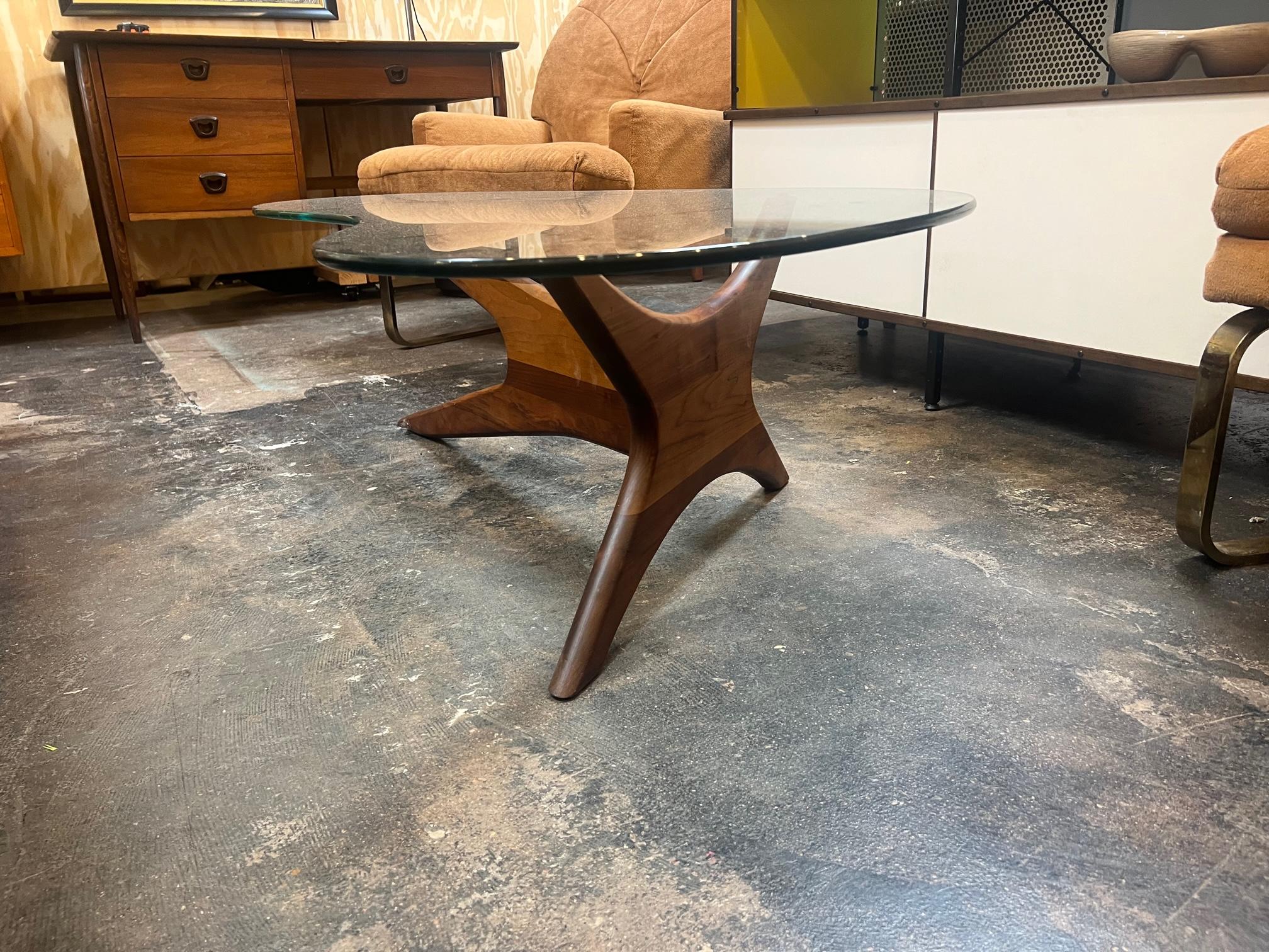 Mid-20th Century Asymmetrical boomerang Walnut Coffee Table Adrian Pearsall Mid Century modern 