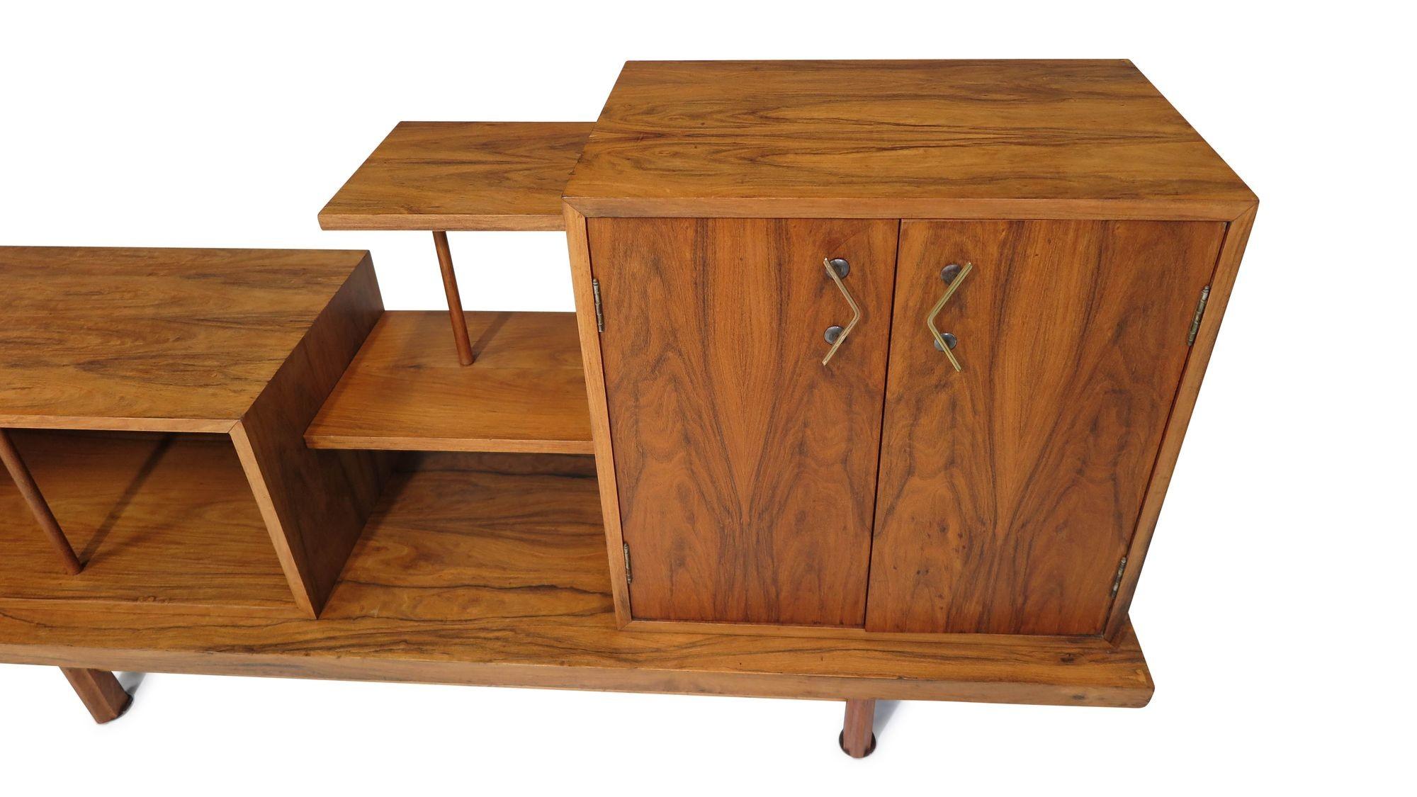 Asymmetrical Brazilian Modern Cabinet Attributed to Giuseppe Scapinelli In Good Condition For Sale In Oakland, CA