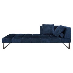 Asymmetrical chaise longue / Sofa in leather Riva 1920 Patmos Design Terry Dwan