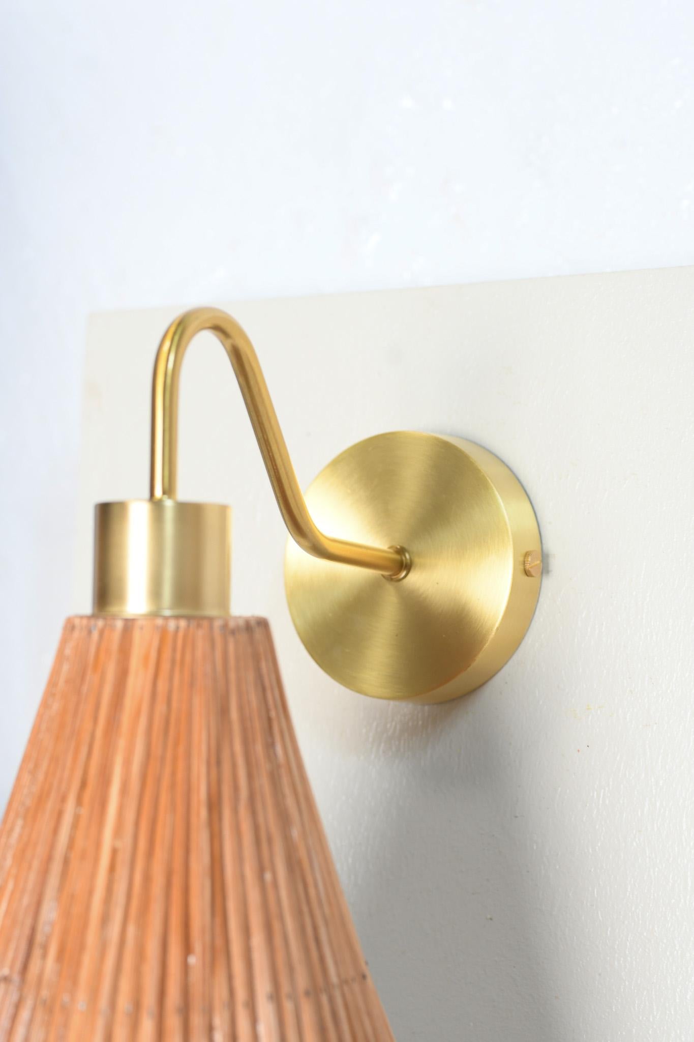 Mid-Century Modern Asymmetrical Cone Wall Sconce For Sale