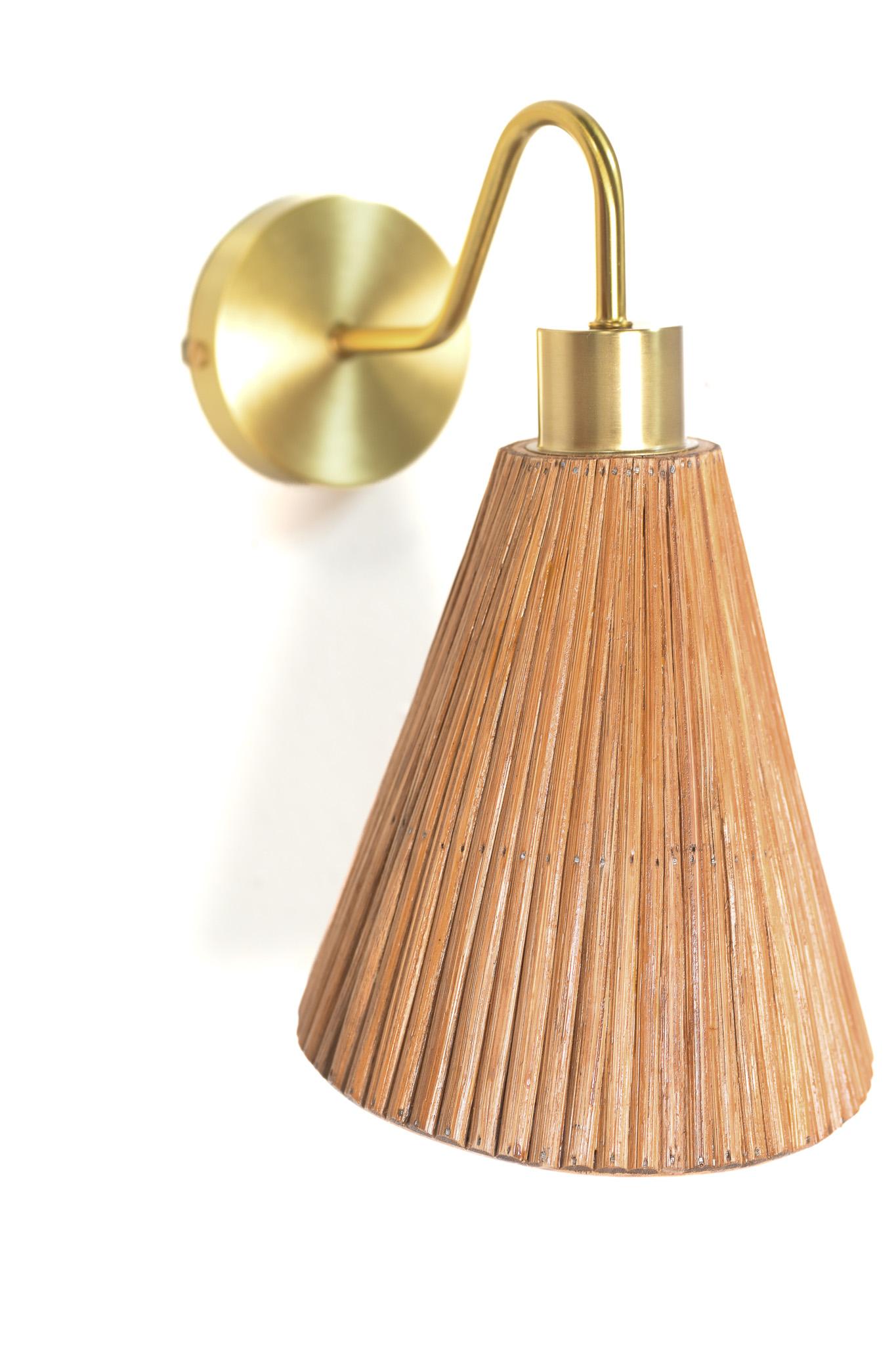 Philippine Asymmetrical Cone Wall Sconce For Sale