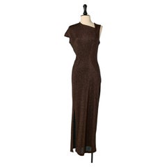 Asymmetrical copper lurex evening dress VIVIENNE WESTWOOD Red Label