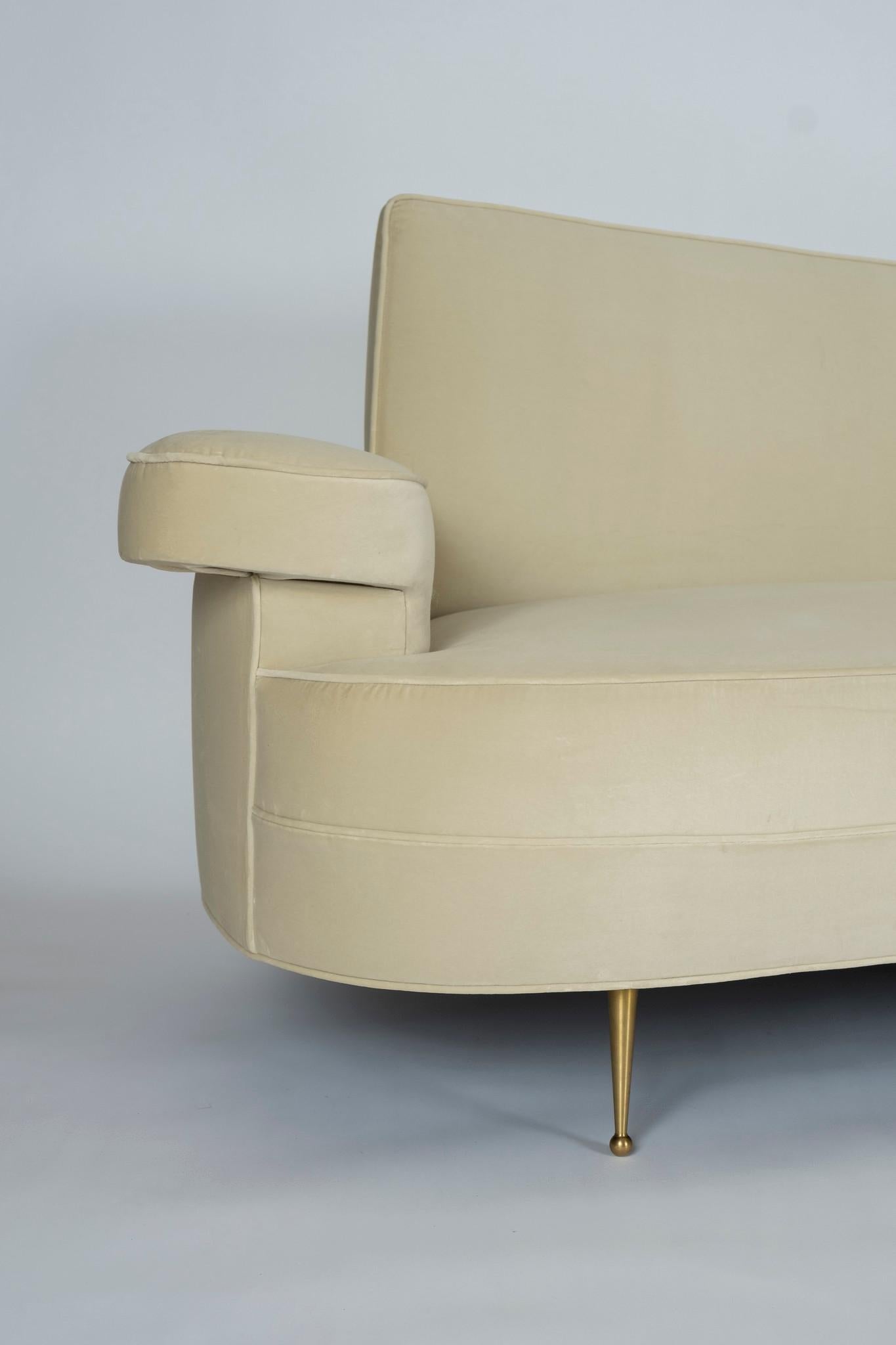 asymmetrical curved sofa