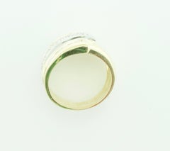 Asymmetrical Diamond Yellow Gold Ring, Circa 1960's