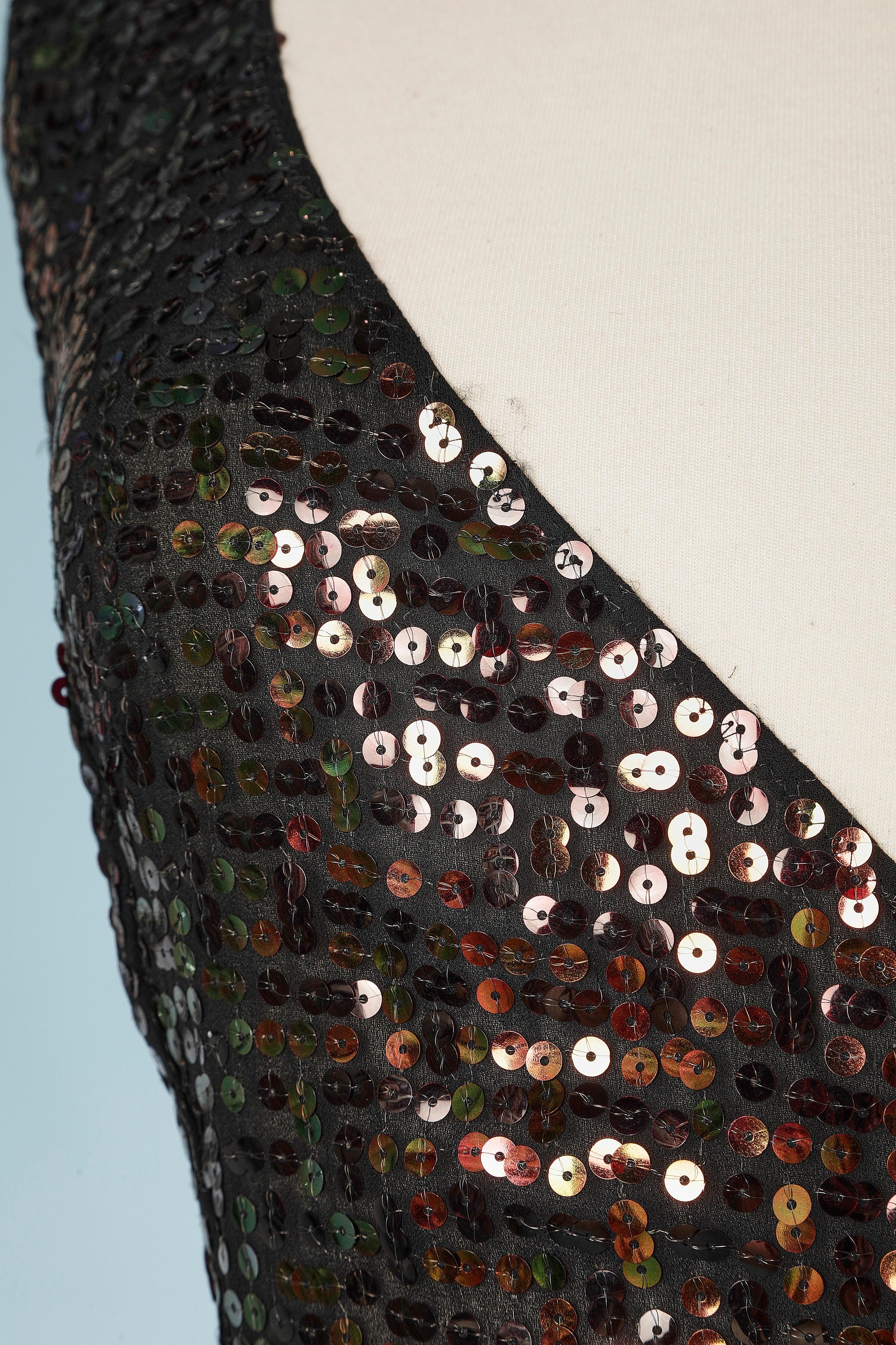 Mariella Burani - Robe de soirée asymétrique recouverte de sequins 3