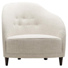 Asymmetrical Fluid Shape European Lounge Chair, Europe 1950s