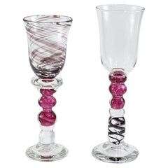 Asymmetrical Glass Goblets