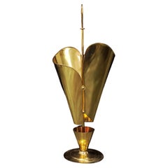 Asymmetrical Hollywood Regency Brass Umbrella Stand, Italy, 1950s